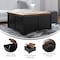 Flash Furniture Wyatt 35.75in Farmhouse Storage Coffee Table, Hinged Lift Top, Hidden Storage, Black/Rustic Oak ZG-ZP-030-BLK-GG - alternate 2
